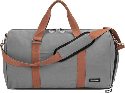 Kuston Sports Gym Bag with Shoe Compartment&Wet Pocket,Travel Duffel bag,Weekend Bag,Workout Bag
