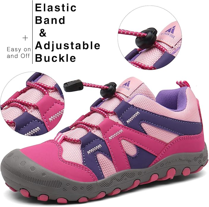 Mishansha Kids Hiking Boots Toddler Girls Boys Hiking Shoes Water-Resistant Anti-Collision Non-Slip