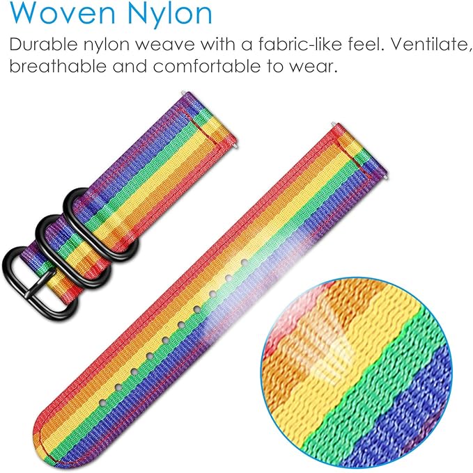 FINTIE Bands Compatible with Fitbit Versa 2/1 / Lite Edition, Soft Nylon Replacement Strap