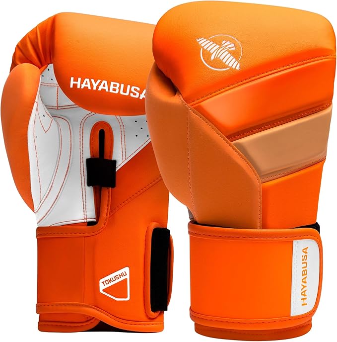 Hayabusa T3 Boxing Gloves for Men and Women Wrist and Knuckle Protection, Dual-X Hook and Loop