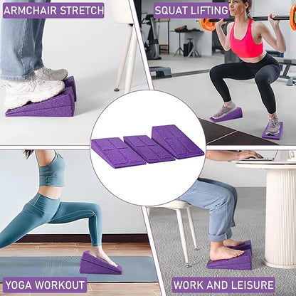 Slant Board Squat Wedge for Calf Stretchingï¼? Pcs 12" x 6.3" Foot Stretcher Balance Board for