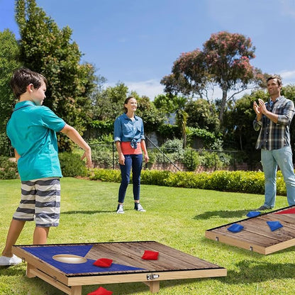 Portable Cornhole Board Set with Bean Bags 2 ft x 1 ft or 3 ft x2 ft or 10.16 * 5.04 Inch Foldable