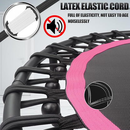 Newan 40"-48" Silent Mini Trampoline Fitness Trampoline Bungee Rebounder Jumping Cardio Trainer