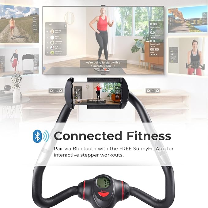 Sunny Health & Fitness 2-in-1 Premium Power Stepper with 400lbs Weight Capacity and Resistance