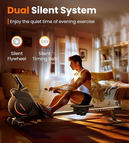 YOSUDA Magnetic/Water Rowing Machine for Home - Rower Machine Use with Bluetooth, App Supported