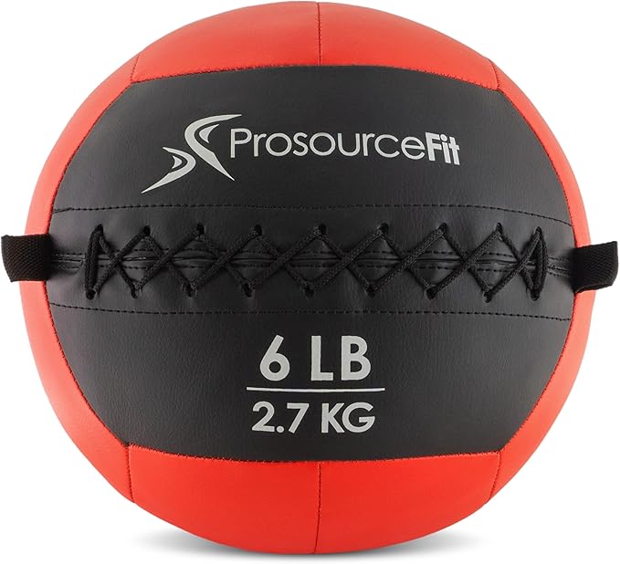 ProsourceFit Soft Medicine Balls, Wall Balls and Full Body Dynamic Exercises, Color-Coded Weights: