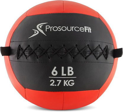 ProsourceFit Soft Medicine Balls, Wall Balls and Full Body Dynamic Exercises, Color-Coded Weights: