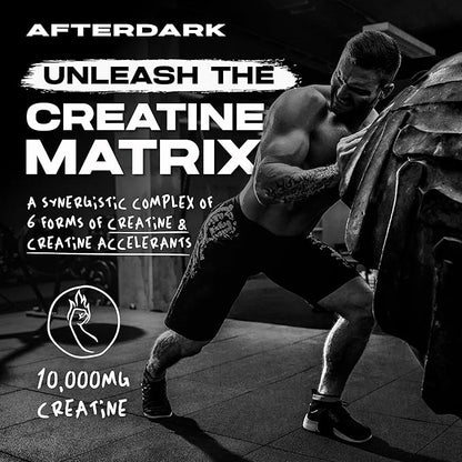 AfterDark Supplements Creation Creatine Monohydrate Powder, 10000mg Creatine Matrix Blend, Promotes