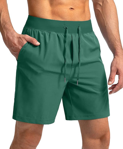 Men's Running Shorts with Zipper Pockets 9 Inch/ 7 Inch / 5 Inch Lightweight Quick Dry Gym Workout