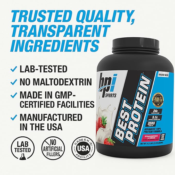 BPI Sports Best Protein ??100% Whey Protein Powder ??Muscle Growth, Recovery, Meal Replacement ??No