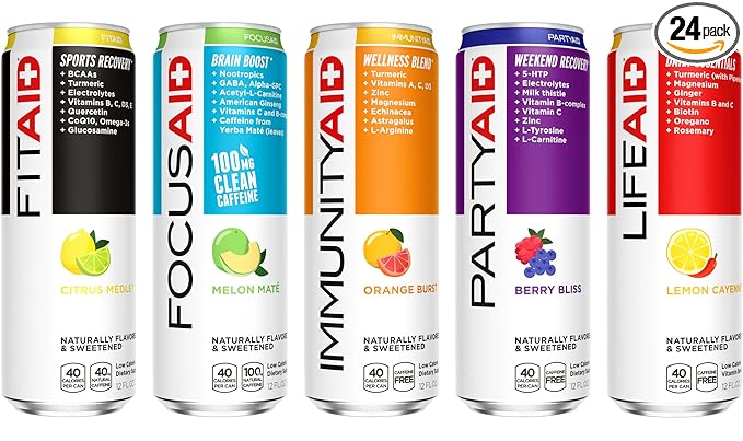 FITAID Post Workout Recovery Drink, Strawberry Lemonade, BCAAs, Glucosamine, Electrolytes, All In
