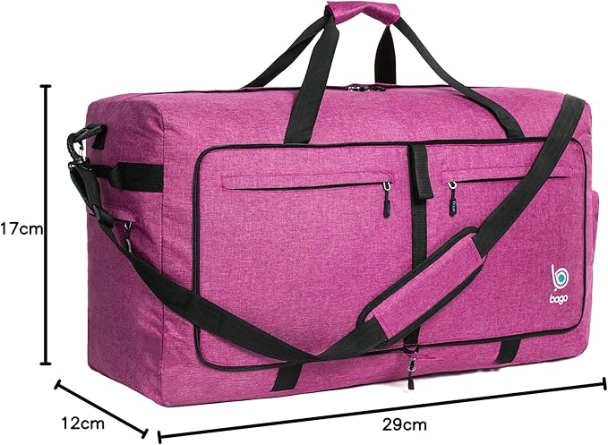 Bago Large Foldable Duffel Bags for Traveling Women & Men - 100L Packable Duffle Bag for Travel