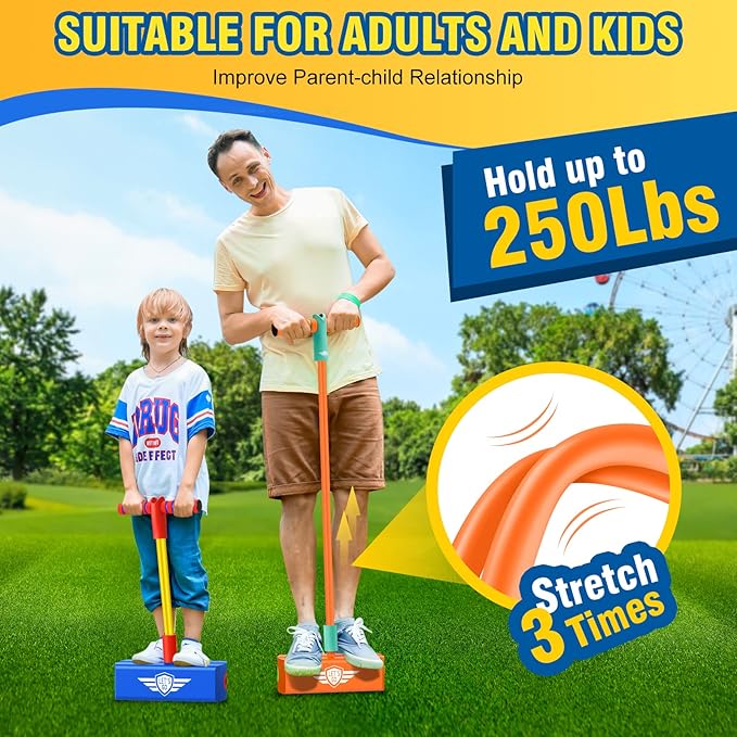 CUUGO LET'S GO! CG Jumping Promotes Growing Taller- Pogo Stick Foam Pogo Jumper for Kids, Toys for