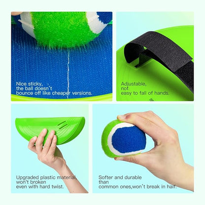 EVERICH Upgraded Toss and Catch Ball Game Set - Indoor and Outdoor Games for Kids 3-12, Beach Sand