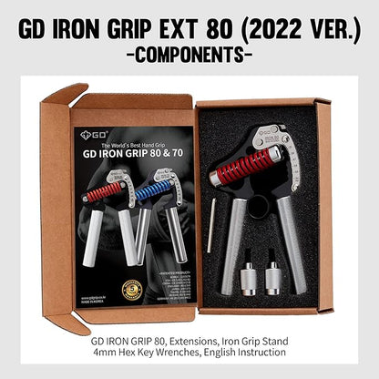 GD IRON GRIP Grip Strength Trainer Adjustable Hand Gripper Strengthener Hand Grip Exerciser Wrist