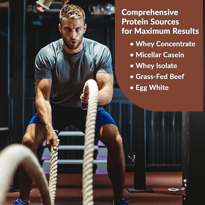 Granite Nutrition Protein Powder - Premium 5-Source Blend (Whey, Casein, Egg, Grass-Fed Beef) for