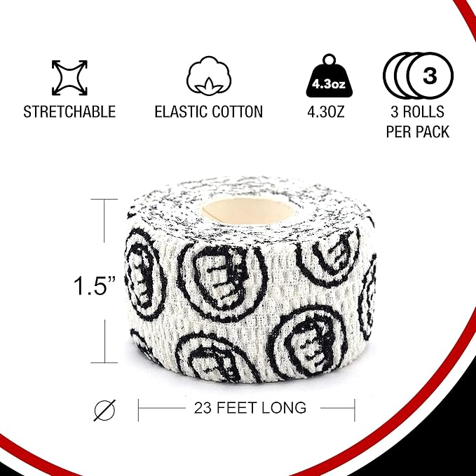 WOD Nation Flexible Hook-Grip Athletic Tape – Easy-Tear, Sweat-Proof Thumb & Finger Strips for