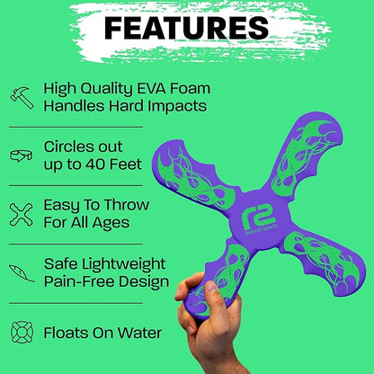 Pool Toys Foam Boomerang - Fun Stocking Stuffer Gifts for Girls & Boys All Ages - Easy to Use &