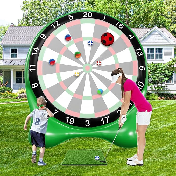 Inflatable Soccer Dart Board, Giant Kick Darts,Indoor Outdoor Lawn Yard Games for Kids Adults