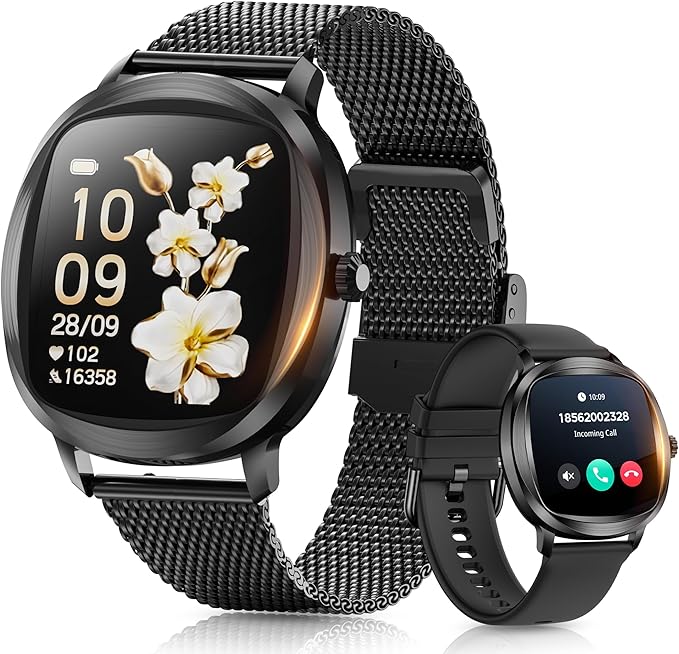 Women's 2pc Band Sports Watch/Smart Watch 1.72" Fitness Tracker with Heart Rate Monitor, 100+