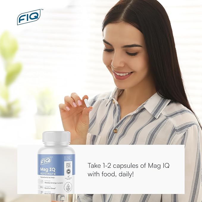 FIQ - Mag IQ Glycinate - Magnesium Bisglycinate Chelate TRAACS - High Absorption Magnesium