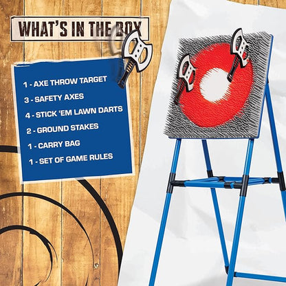 Eastpoint Axe Throw & Lawn Dart Target Sets - Bristle Axe Throwing Target & 2-in-1 Combo Backyard