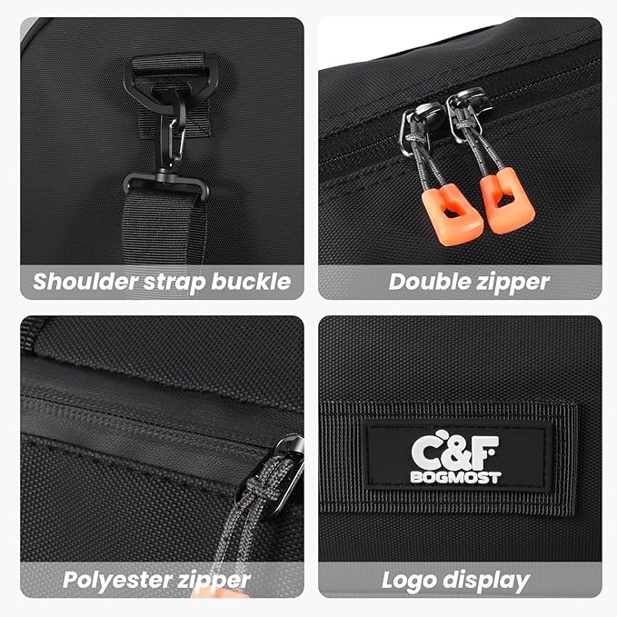 C&F BOGMOST Small Travel Duffel Bag,Compact Sports Small Gym Bag with Shoes Compartment,Lightweight