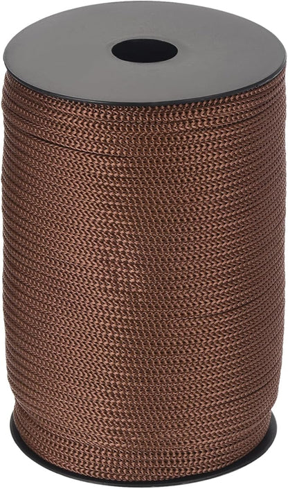MECCANIXITY 5/32 Inch Polypropylene Rope Braided Ropes, 328ft Camping Rope Hollow Utility Cord for