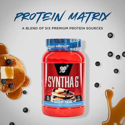 BSN SYNTHA-6 Premium Protein Powder with 6g of Fiber, Whey Protein, Micellar Casein, Milk Protein