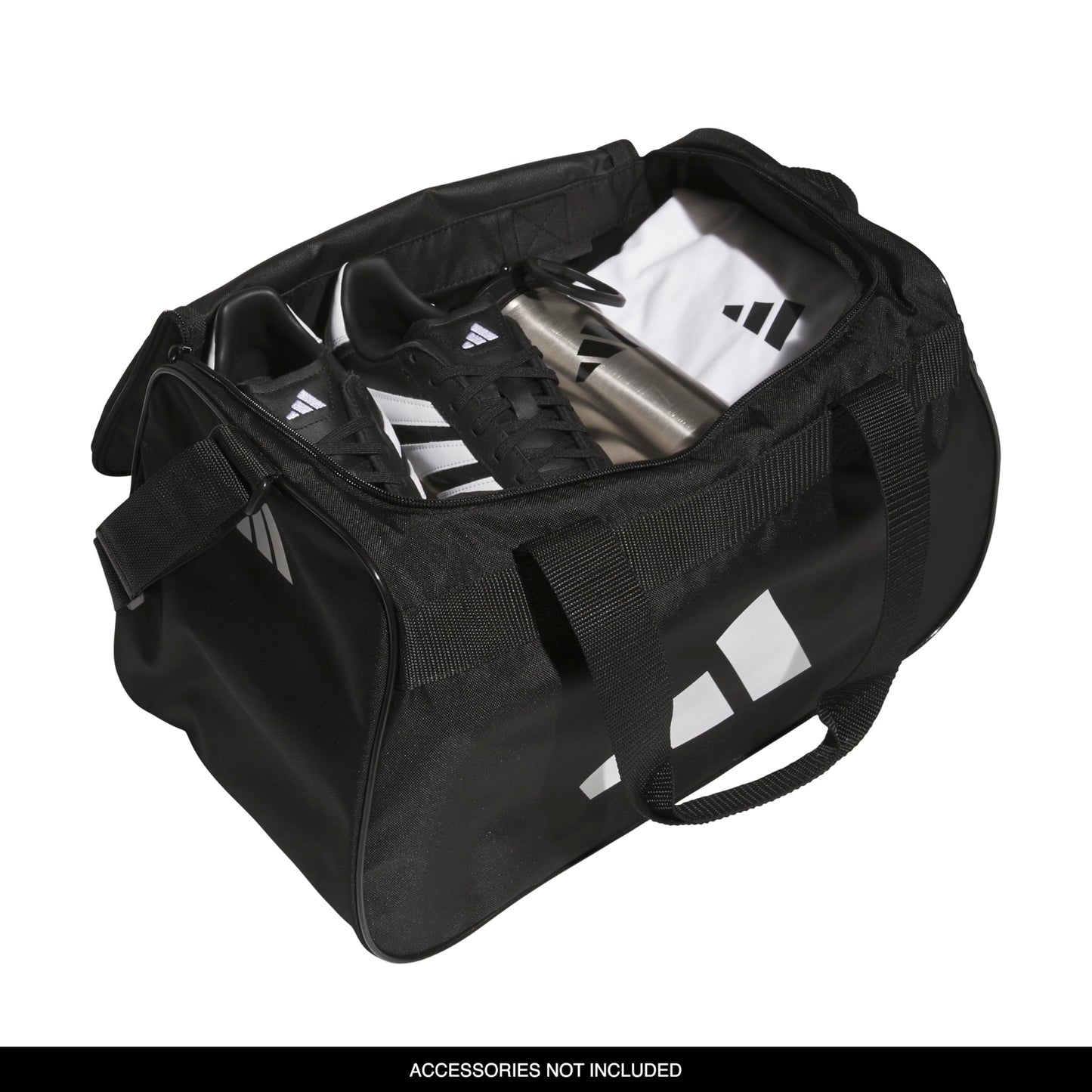 adidas Power Gym Bag – Lightweight Small Duffel, Black/White, OSFA