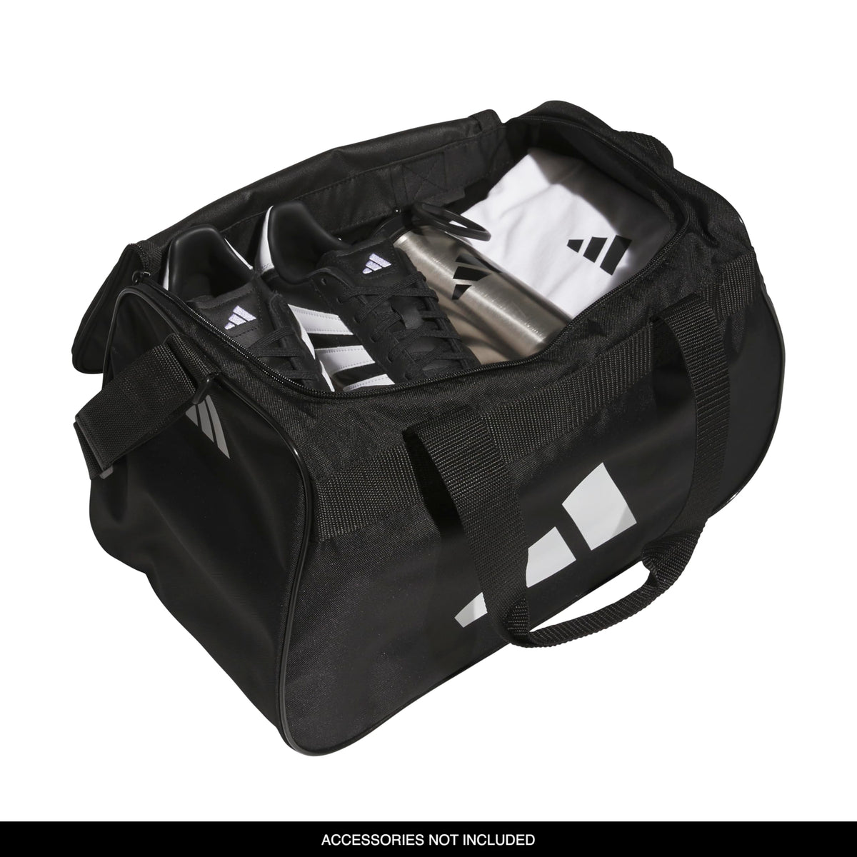 adidas Power Gym Bag – Lightweight Small Duffel, Black/White, OSFA