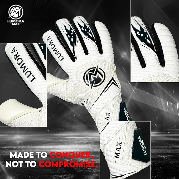 Goalkeeper Gloves-Professional Negative Cut Goalie Gloves with Contact Max Grip, 4mm Foam Padding &
