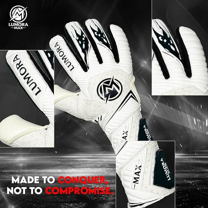Goalkeeper Gloves-Professional Negative Cut Goalie Gloves with Contact Max Grip, 4mm Foam Padding &