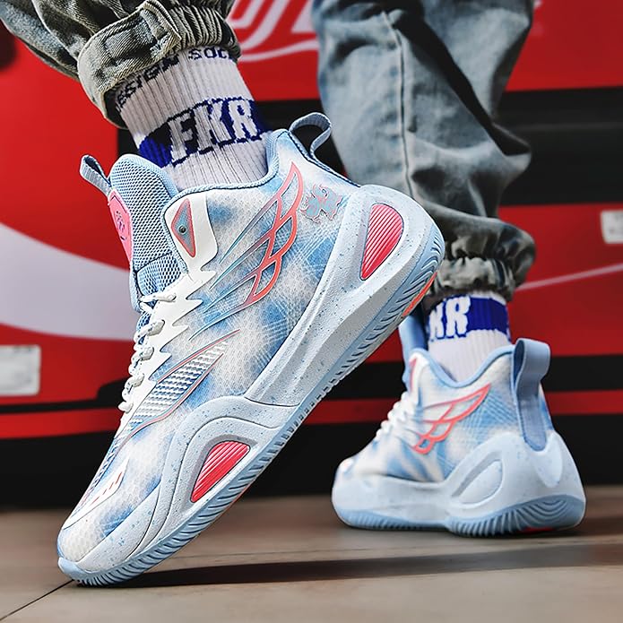 High Top Womens Mens Basketball Shoes Breathable Non Slip Outdoor Sneakers Comfortable Fashion