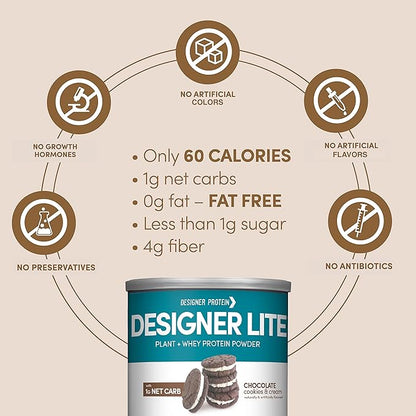 Designer Wellness, Designer Lite, Low Calorie Natural Protein, Prebiotic Fiber, Key Vitamins &