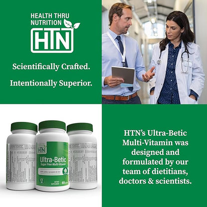 Health Thru Nutrition Ultra-Betic Multivitamin 60 Count | Supports Nerve, Vision, Energy | with