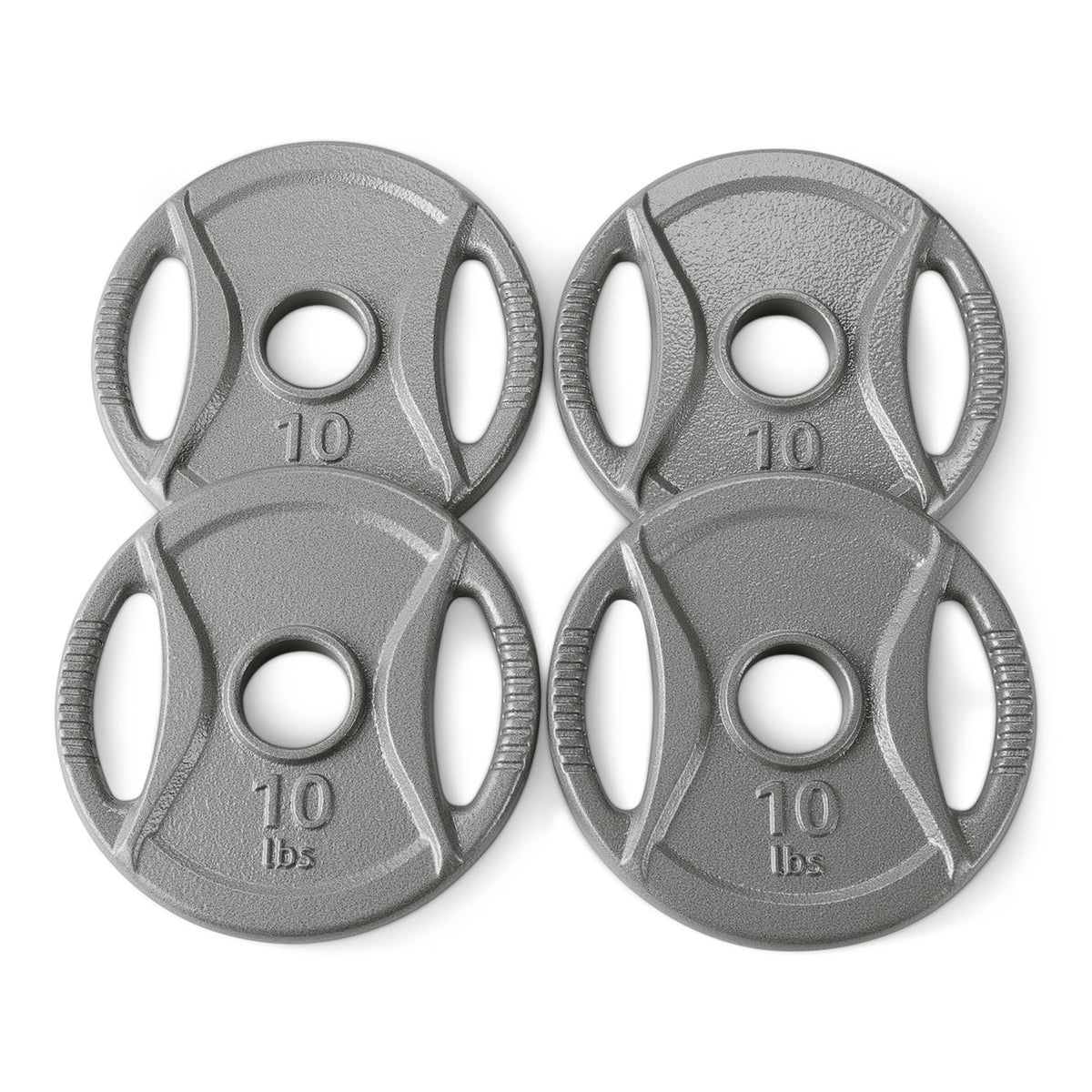 Amazon Basics 2-inch Olympic Grip Weight Plates, 10lb Weights, Compatible with Olympic 2-inch