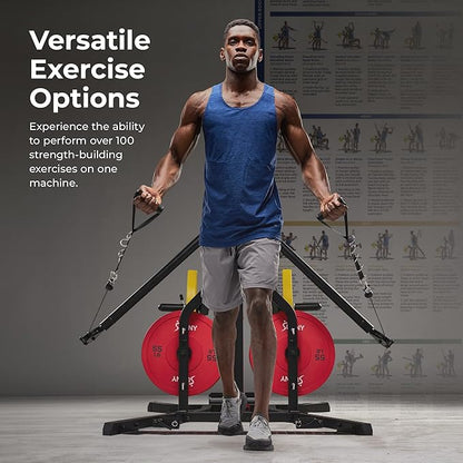 Sunny Health & Fitness Multifunctional Strength Training Home Gym ??Complete Workout Equipment with
