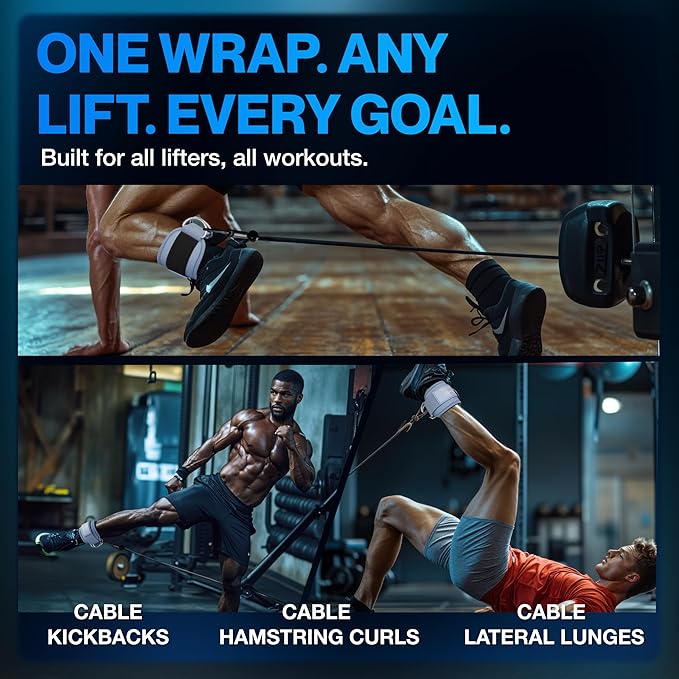 Modvel Gym Ankle Strap for Cable Machines ??Glute & Leg Kickback Ankle Straps for Gym Workouts