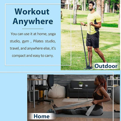 Resistance Bands for Working Out, Physical Therapy Bands, Latex Free Elastic and Exercise Bands Set