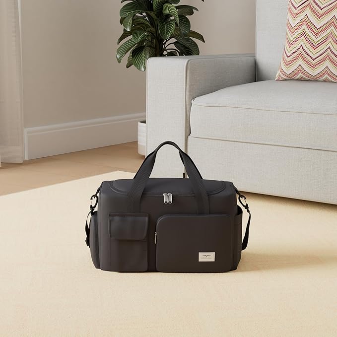 FIORETTO Women's Gym Duffle Bag with Shoes Compartment, 37L Capacity, Ideal for Travel, Gym
