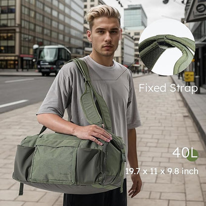 Gym Bag for Men with Shoes Compartment and Wet Pocket Convertible Duffle Bag and Gym Backpack