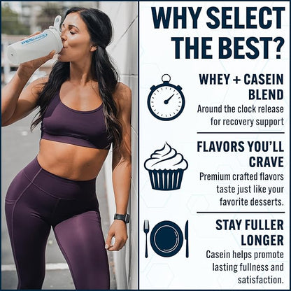 PEScience Select Protein Powder, Whey and Casein Blend, Clean Protein Powder for Women and Men, Low