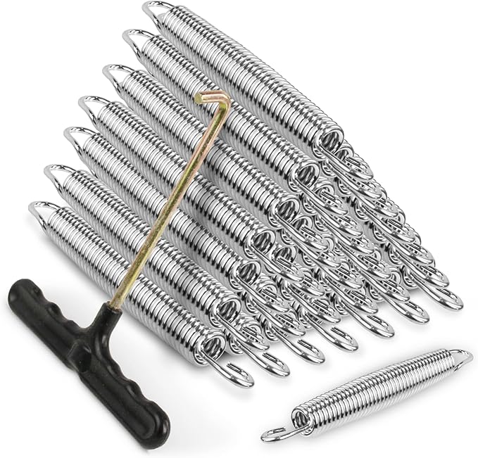 7 Inch Trampoline Springs 36 Pack Replacement Trampoline Springs with T-Hook Heavy Duty Stainless