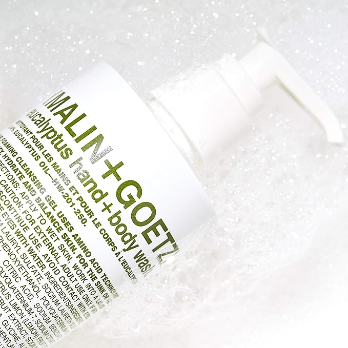 Malin + Goetz Eucalyptus Hand + Body Wash natural cleansing, purifying, hydrating hand & body wash.