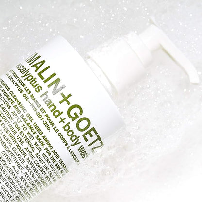 Malin + Goetz Eucalyptus Hand + Body Wash natural cleansing, purifying, hydrating hand & body wash.