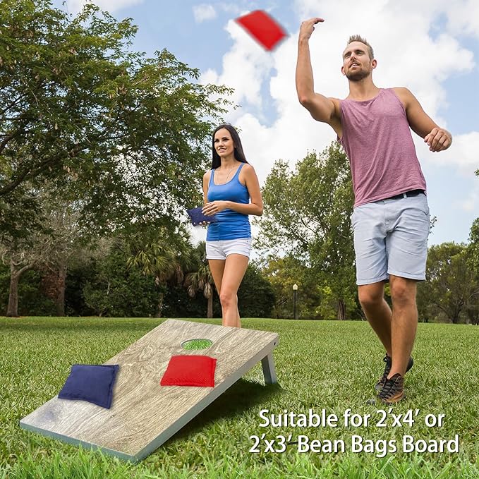 GSE Games & Sports Expert Set of 8 Premium Weather Resistant Cornhole Bags. Regulation Size and