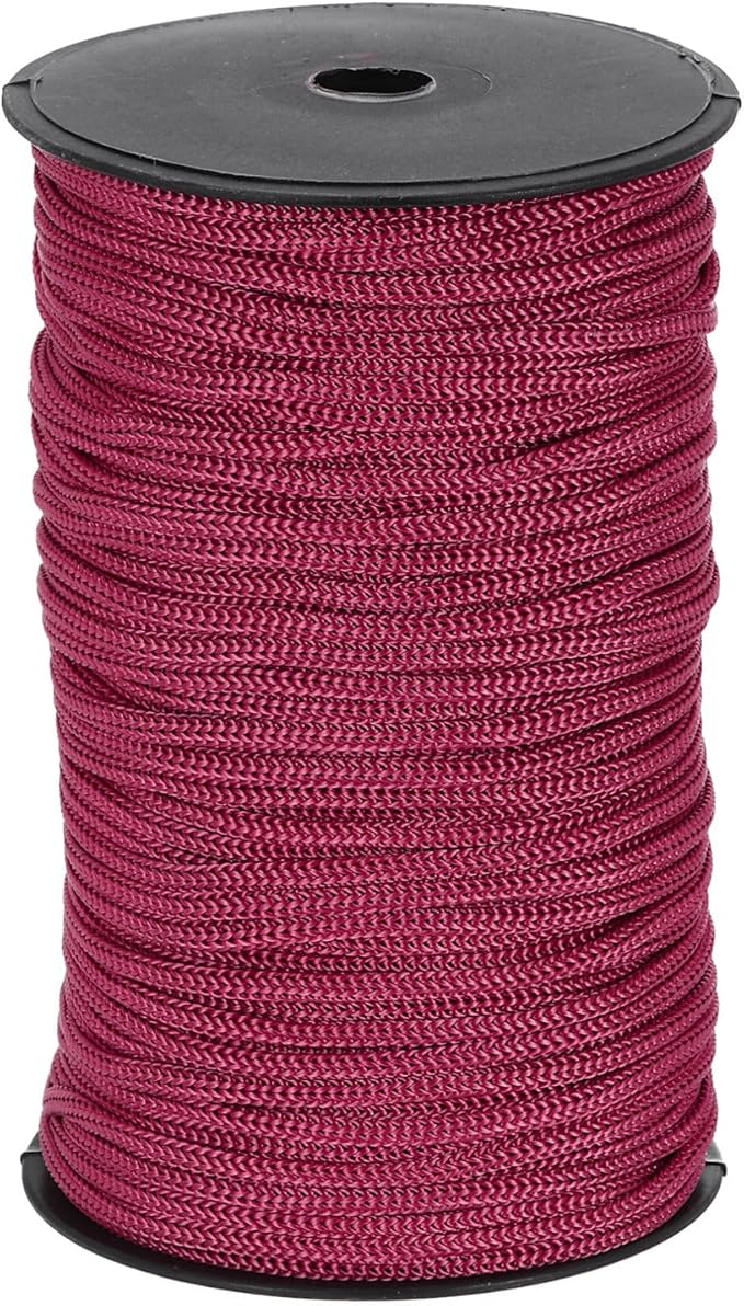 MECCANIXITY 3/16 Inch Polypropylene Rope Braided Ropes, 328ft Nylon Rope Hollow Utility Cord for