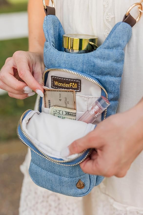 WanderFull® Original HydroBag® Collection, Water Bottle Holder w/Strap & Phone Pocket, Hands-Free