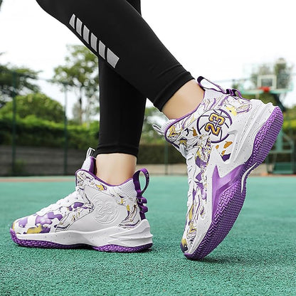 Boys Basketball Shoes Breathable Indoor Athletic Shoes Youth Outdoor Fashion Sneakers Comfortable